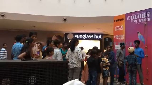 Augmented reality wall climbing activity at forum sujana mall