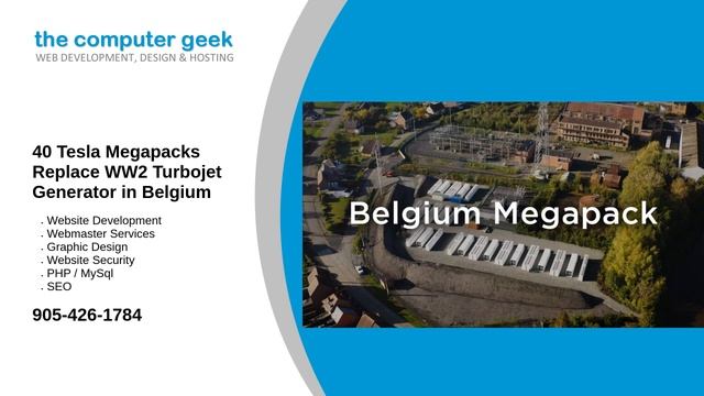 40 Tesla Megapacks Replace WW2 Turbojet Generator in Belgium