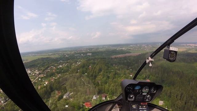 Полет на вертолете. Heliport. Robinson R44