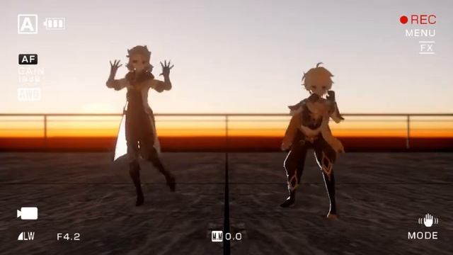 【Genshin Impact MMD】いーあるふぁんくらぶ   1, 2 Fanclub   Aether x Albedo (reupload cuz I love this)