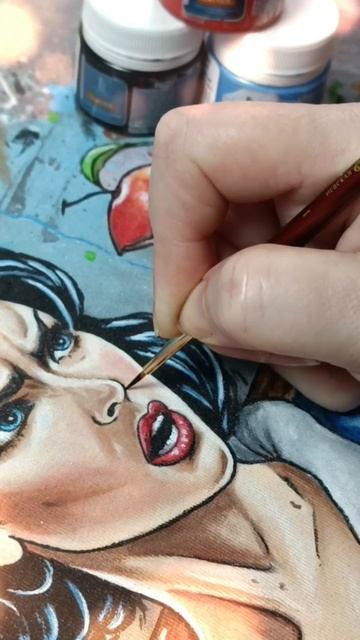 Белоснежка акрилом #роспись футболки акрилом