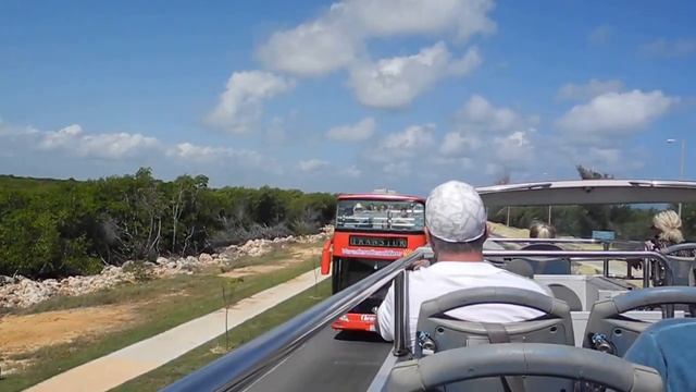 On a doubledeck bus ride in Varadero, Cuba.