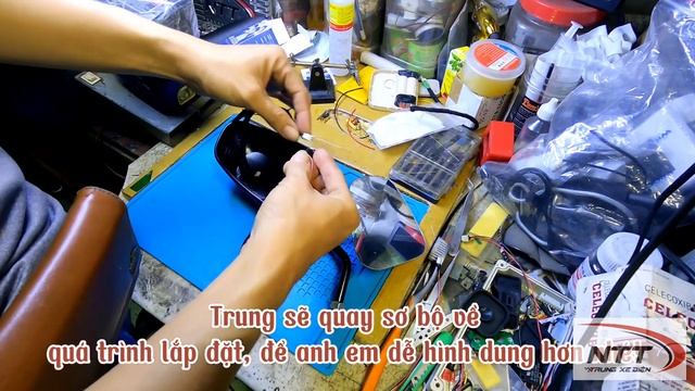 [Hướng dẫn] Độ gương chiếu hậu xe máy điện thành gương thông minh công nghệ độc nhất Việt Nam.