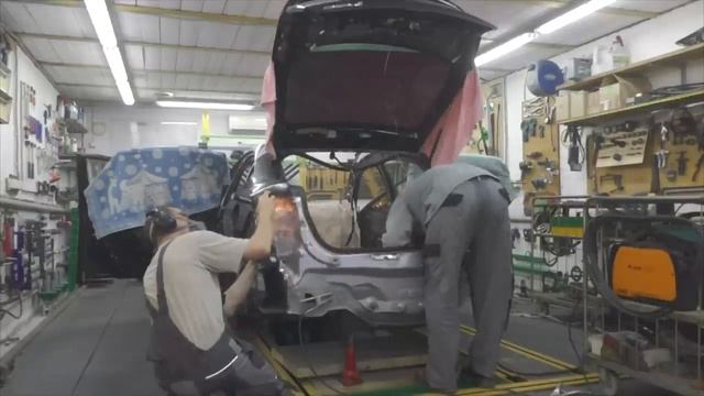 Мазда 6. А мы и не шутили)). Body repair after an accident.