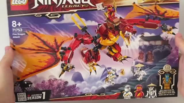 ОБЗОР ЛЕГО НИНДЗЯГО 71753 Атака Огненного Дракона LEGO NINJAGO LEGACY Fire Dragon Attack Дракон Кая