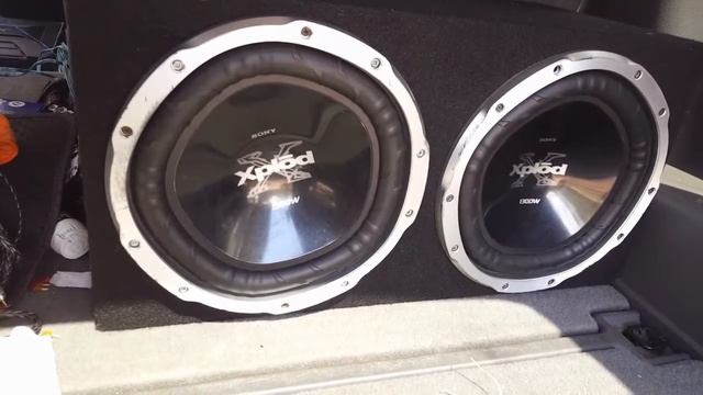 2 12s sony xplod 1300 watt subs