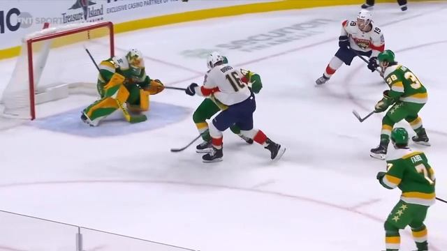 Panthers' Matthew Tkachuk Crashes Into Marc-Andre Fleury and Causes Scrum After Scoring