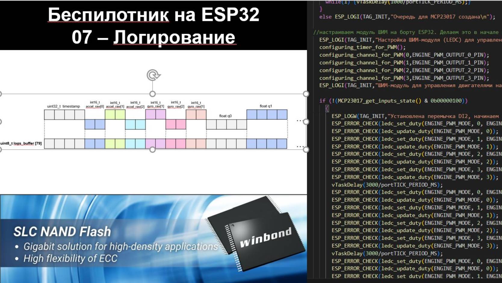 07 - Беспилотник на ESP32 - Система логирования