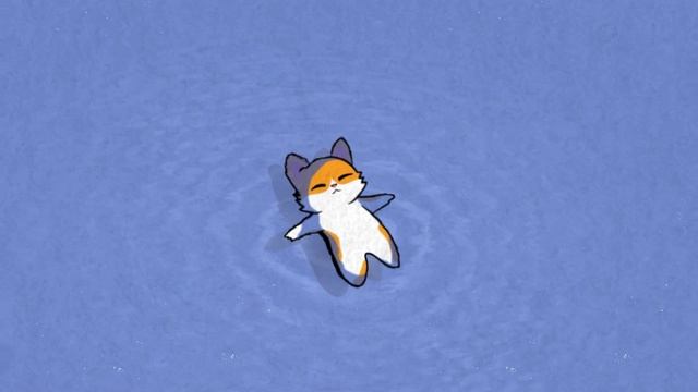 cat-floating-on-the-water-moewalls-com