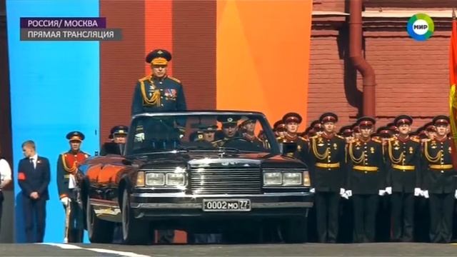 Москва. Красная площадь. Парад, посвященный Дню Победы (МИР, 09.05.2018) Фрагмент