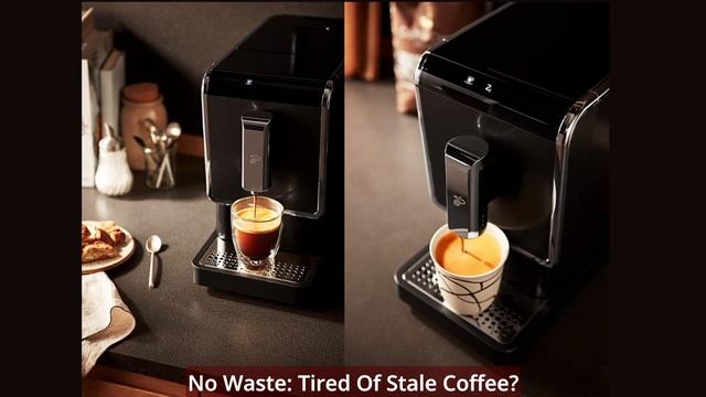 Tchibo Fully Automatic Coffee & Espresso Machine with Two Whole Bean Coffee, 17.6 Ounce Bags