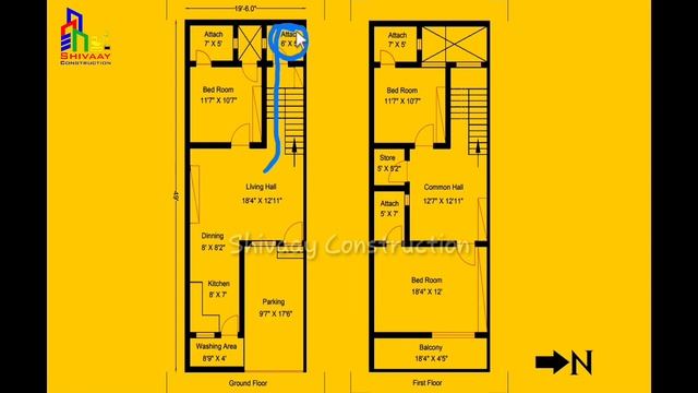 49' X 19'6" house plan, home planning