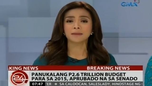 24 Oras: Panukalang P2.6 Trillion budget para sa 2015, aprubado na sa Senado