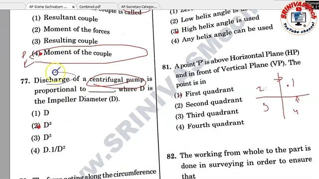 Engineering Assistant Exam paper keys Explanation for all sachivalayam aspirants  by SRINIVASMech