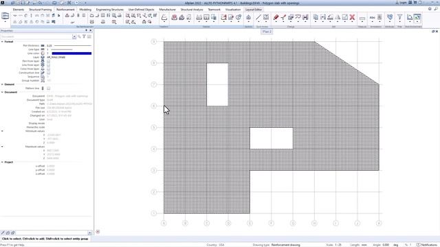 Creating Polygon Slab With Opening Reinforcement in ALLPLAN | By ALLTO PythonParts