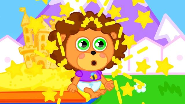 Маша_и_Леопольд_Кровать_с_горкой_Мультик_для_детей_Lion_Family_на