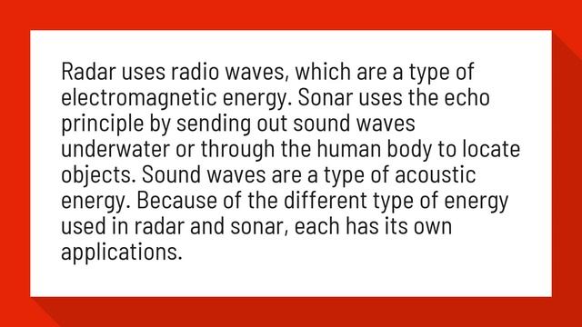 Which type of waves are used in radar?