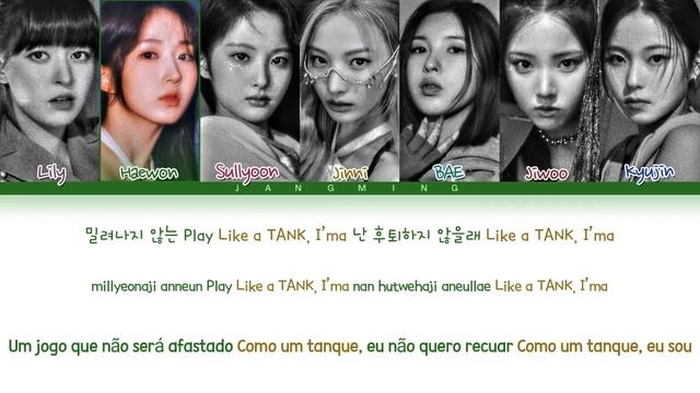 NMIXX-TANK (Color coded lyrics) PT-BR/Rom/Han/가사