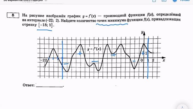 Разбор задачи 8 ЕГЭ Профиль Ященко 36/2025