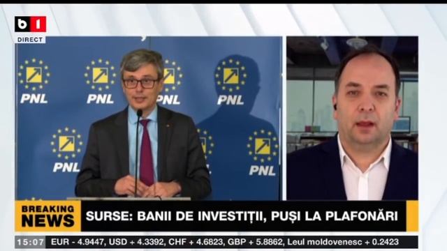 ȘTIRI B1 ORA 15 .00 CU IRINA PETRARU - SURSE BANII DE INVESTIȚII PUȘI LA PLAFONĂRI