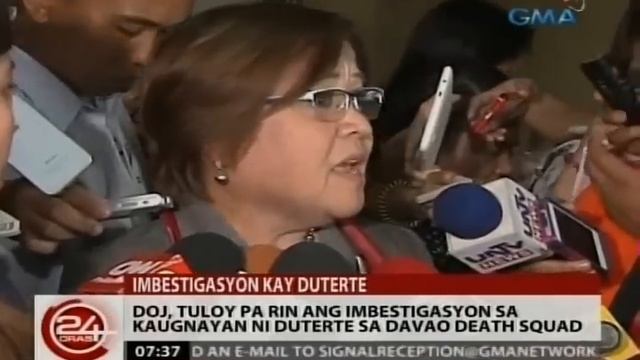 24 Oras: Duterte, naglabas ng hinanakit kay Sec. De Lima
