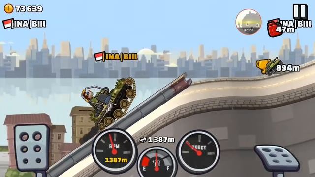 Hill Climb Racing2 - Intense City 2391m with TANK Adventure🏄