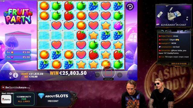 🔥 FRUIT PARTY BIGGG WIN BY OGGE & ANTE FOR CASINODADDY 🔥