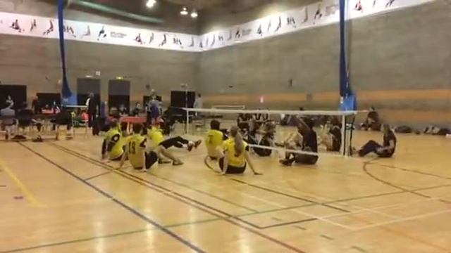 Sitting volley slo-mo