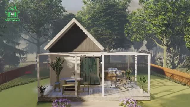 Дом для дачи и сада 6х7 с верандой экскурсия внутри 🏡 Планировка и интерьер 🏘️ Идеи дачного домика