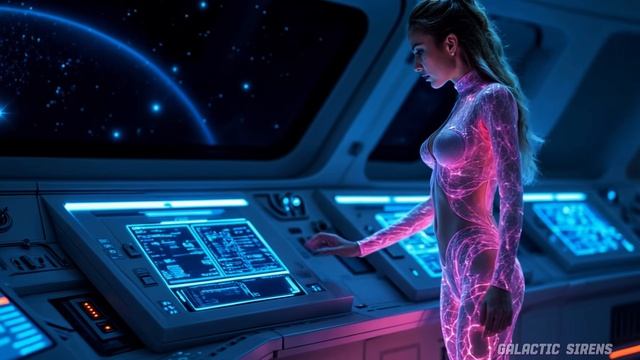 Neon Dreams - Melodic Progressive Techno Minimal Music   4K Sci-Fi AI Cinematic Cosmic Babes Journey