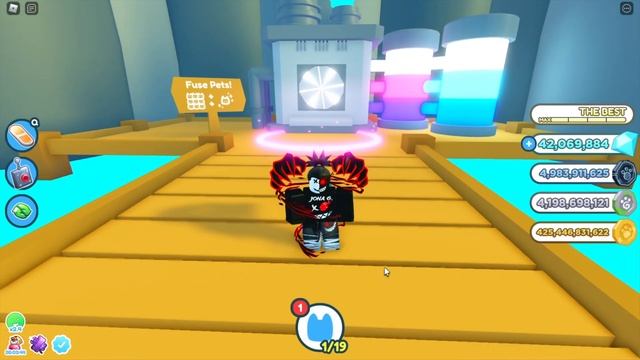 Fusing 2 Dark Matter Cyber Fox and 2 Dark Matter Robot - Pet Simulator X Trade Plaza Update