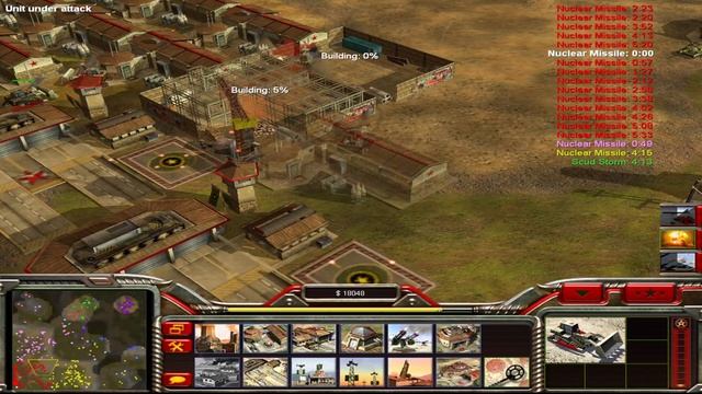 Nuke Infantry Tank Vs Demolition Stealth Toxin [Command&Conquer Generals Zero:Hour SkirmisH] (Nuke!