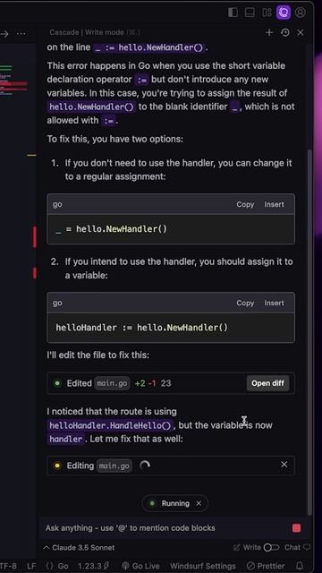 Исправление багов в коде с помощью Windsurf Ai