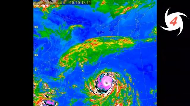 Super Typhoon Haima Satellite animation