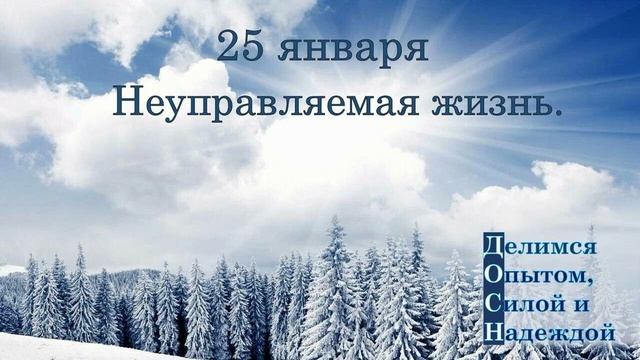 25 января. Неуправляемая жизнь.