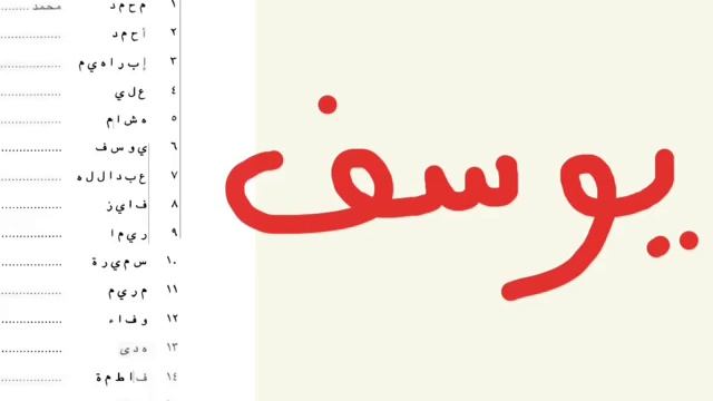 Connecting letters to form names
