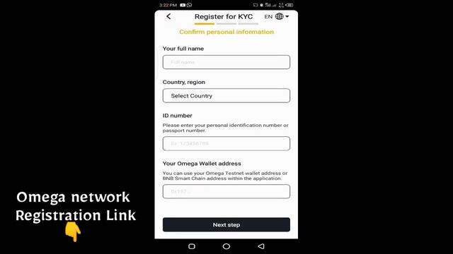 Omega Network Mining KYC Process || Omega Network KYC Full Process|| 1 Omega price = 5$