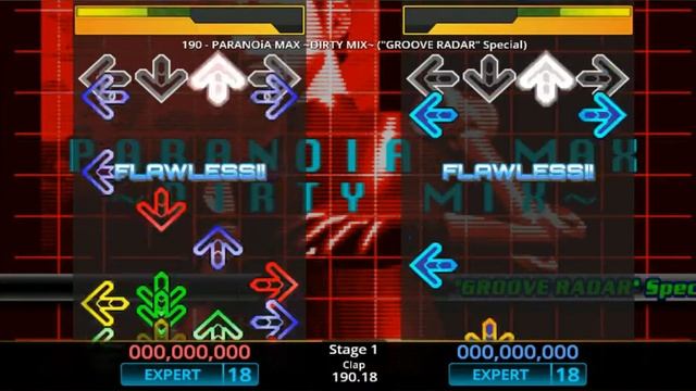 [TERRIBLE DDR EDIT] PARANOiA MAX ~DIRTY MIX~ ("GROOVE RADAR" Special) / 190 (Lv. 18) [Revised]