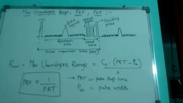 Max unambiguous range || Pulse repetition frequency