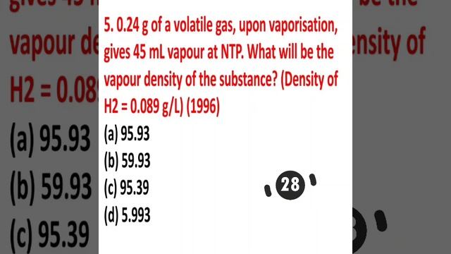 MOST IMPORTANT QUESTION CHEMISTRY CLASS 11Chaptet-1 Some Basic Concepts of Chemistry #05 ||shorts||