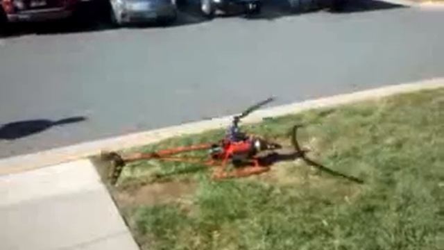 Test Hover of a Custom Built Heli with a JetCat Turbine