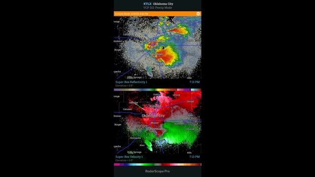 4-19-23 Cole, OK Radar Time lapse