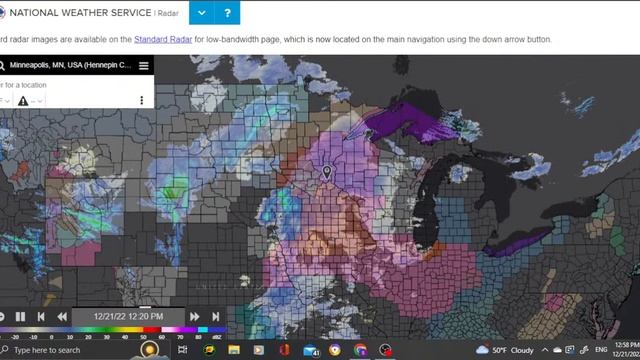 Winter Storm Elliot Ravaging the US and Canada - Live Elliot Reflectivity Radar