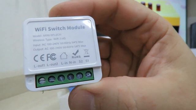 Mini Smart Switch Tuya WiFi 2 Gang com controle bidirecional Smart Life Alexa Google Home