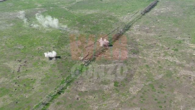 Кадры праздничных  ударов  100-ой бригады НМ ДНР на Авдеевском направлении  09.05.2022