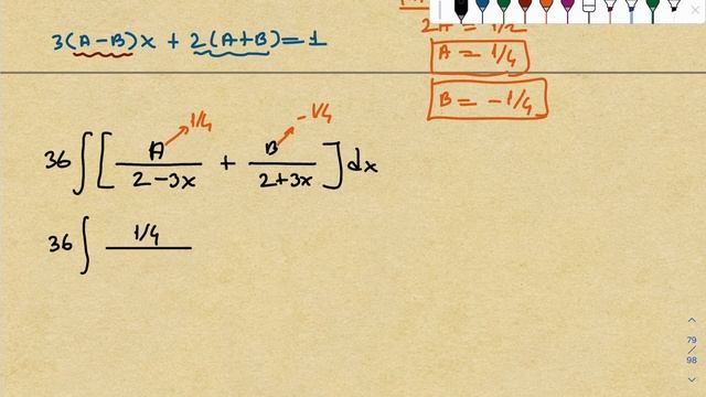 İntegral 1/(1/9)-(x^2/4) Soru Çözümü