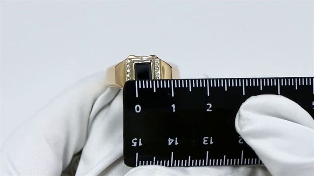 Золотое кольцо Гиалит К530 с фианитом