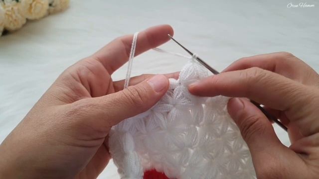 Kırmızı ve Beyaz Bayıldım Çok Güzel Oldu ✅️ Ör Ör Sat Çok Kolay Çiçek Lif Yapımı