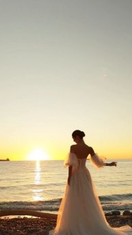 Свадебное платье Таира из коллекции «Sea Pearl» 2025 от бренда Gabbiano