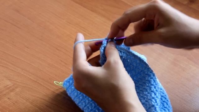 МК Теплая шапочка крючком с подкладом из флиса.(Часть 2). Crochet. Crocheted hat (cap).